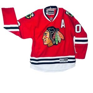 VINTAGE REEBOK CHICAGO BLACKHAWKS #10 PATRICK SHARP HOCKEY JERSEY SIZE MEDIUM